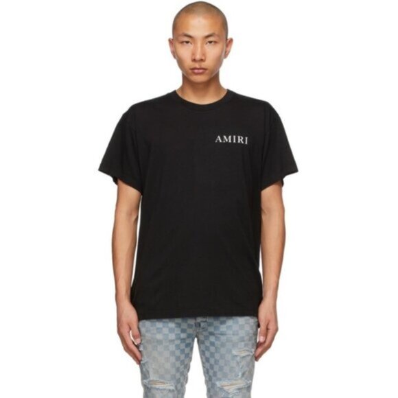 AMIRI Cannabis Logo Black Tee - Picture 1 of 10